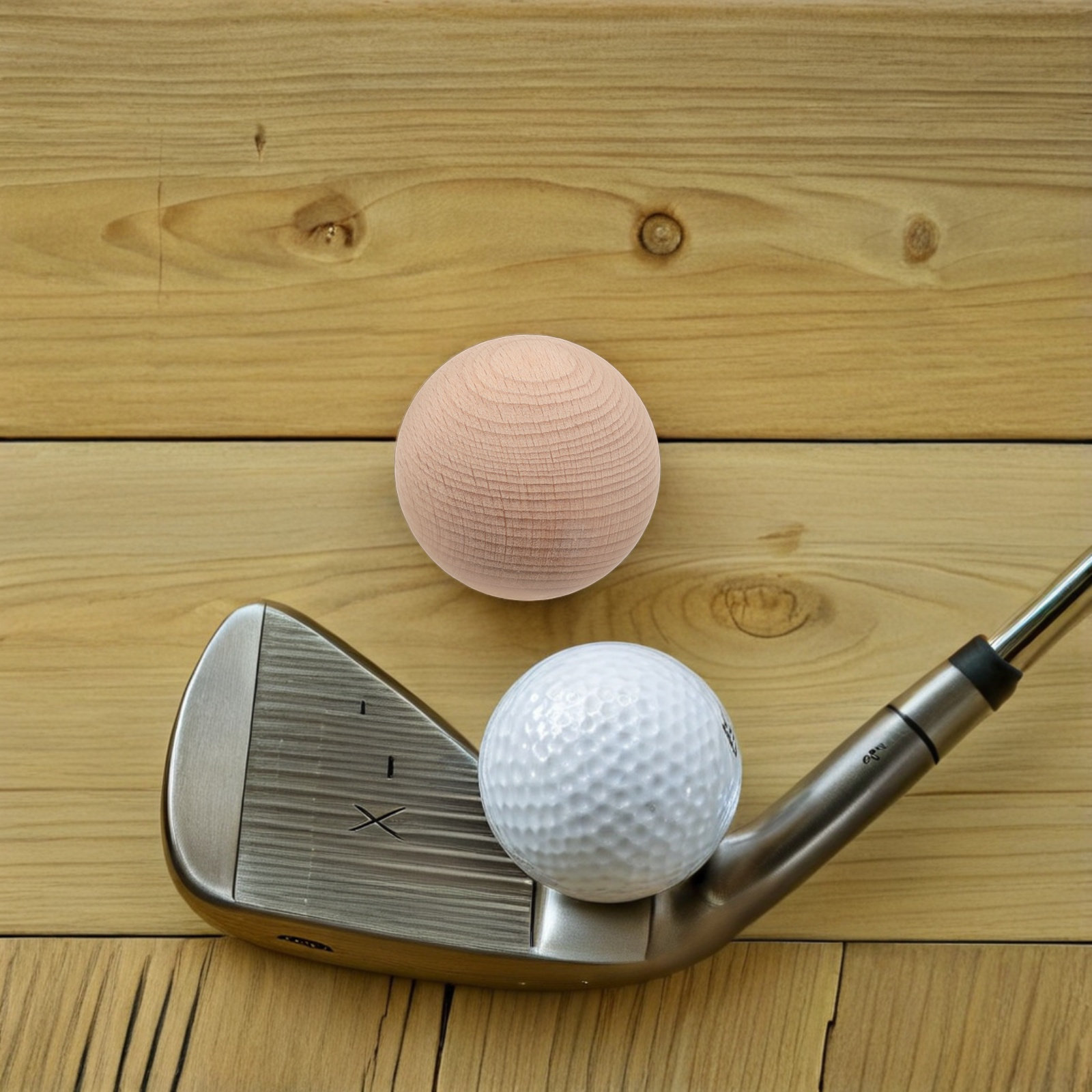 Croquet Set Lawn - 6個入り木製クロケットボール屋外芝生ゲームセット素朴なブナ材安定ロールバックヤードゴルフクロケットゲームボール
