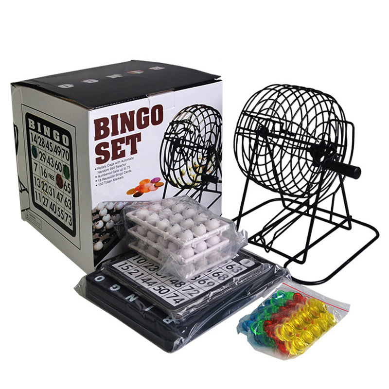 Party Games For Adults Large Group - ビンゴ宝くじマシン スチールビンゴゲームケージセット 大人 家族 大規模パーティー グループエンターテイメント
