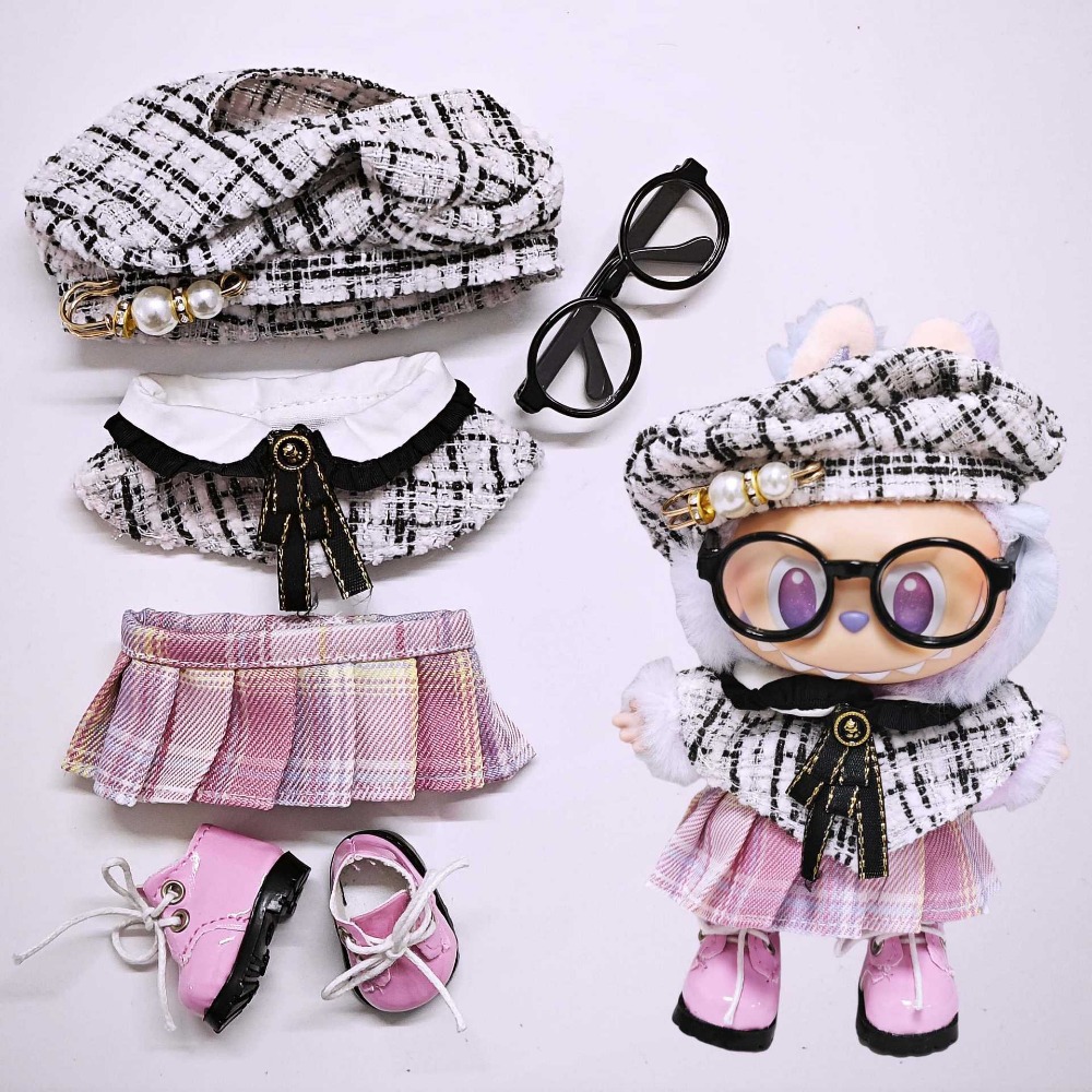 Party Games 15 In 1 - 15/17 センチメートル Labubu 服衣装芸術的なスタイルの人形アクセサリー手作り服座りパーティーゲーム DIY ギフトおもちゃ