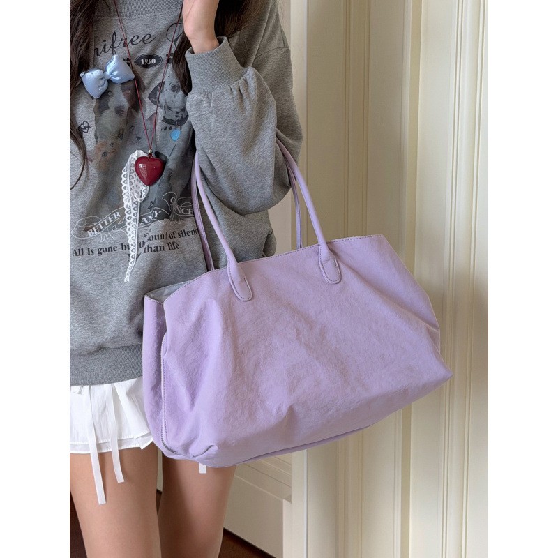 Sack Race Bag - ミニマリストデザインの大容量トートバッグ、多機能ナイロン製コンピューター・フィットネス・ヨガバッグ（男女兼用）、ポータブルショルダートラベルバッグ