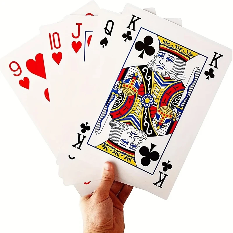 Party Games Adult Birthday - スーパージャンボ特大サイズのトランプ 2倍大きい 54枚 結婚式 誕生日パーティーの記念品 ボードゲーム