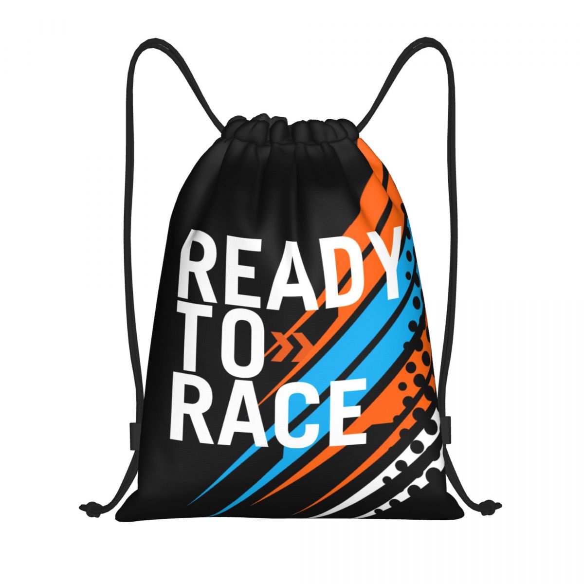Sack Race Bag - 女性用ドローストリングバックパック,軽量トレーニングバッグ,レースの準備ができています,モーターサイクルライダー,ジムスポーツ
