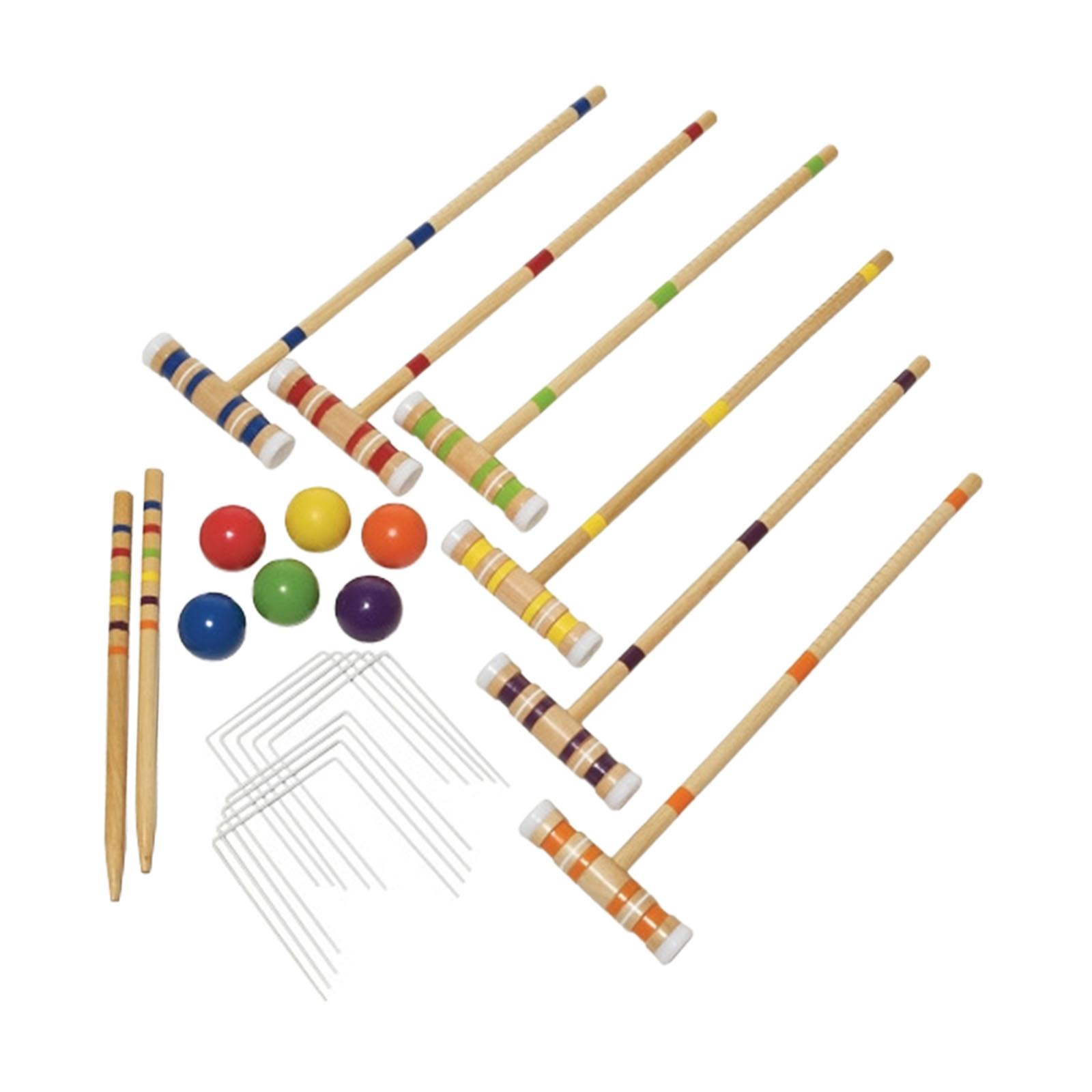屋外ゲーム、スポーツファミリー向けの2つのベンチマークをセッ - Croquet Set Lawn のレビューと価格
