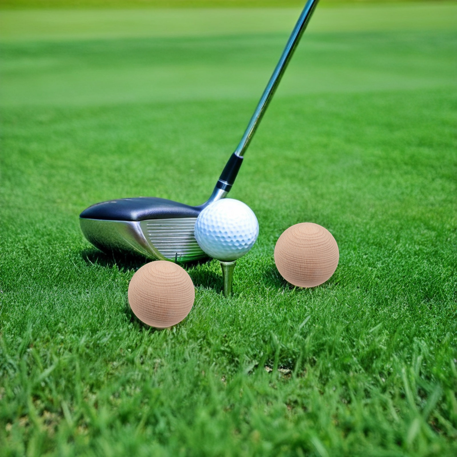 6個入り木製クロケットボール屋外芝生ゲームセット素朴なブナ材 - Croquet Set Lawn のレビューと価格