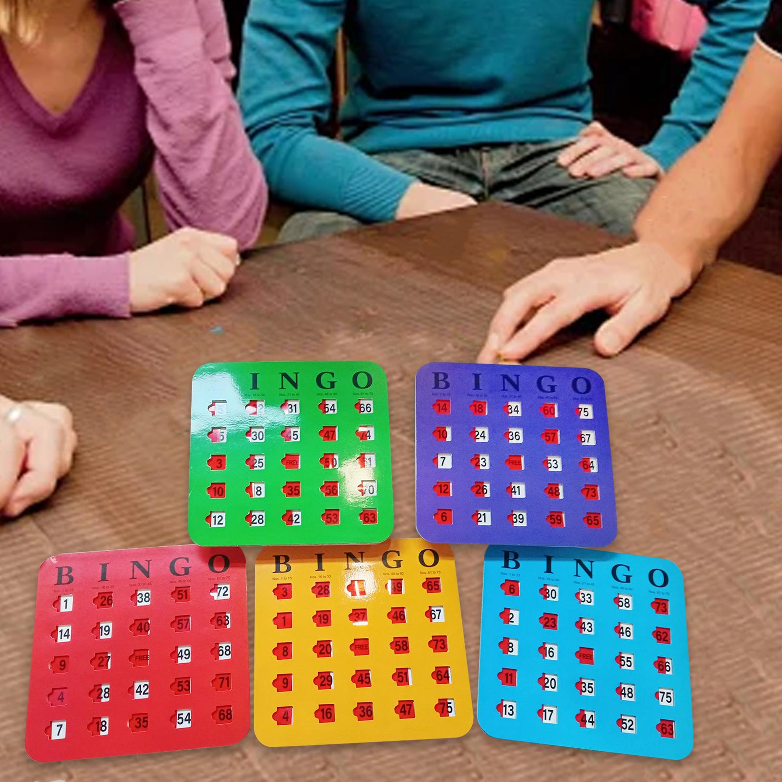 5枚入りビンゴゲームカード、大きなプリントのビンゴカードボー - Party Games For Adults Large Group のレビューと価格