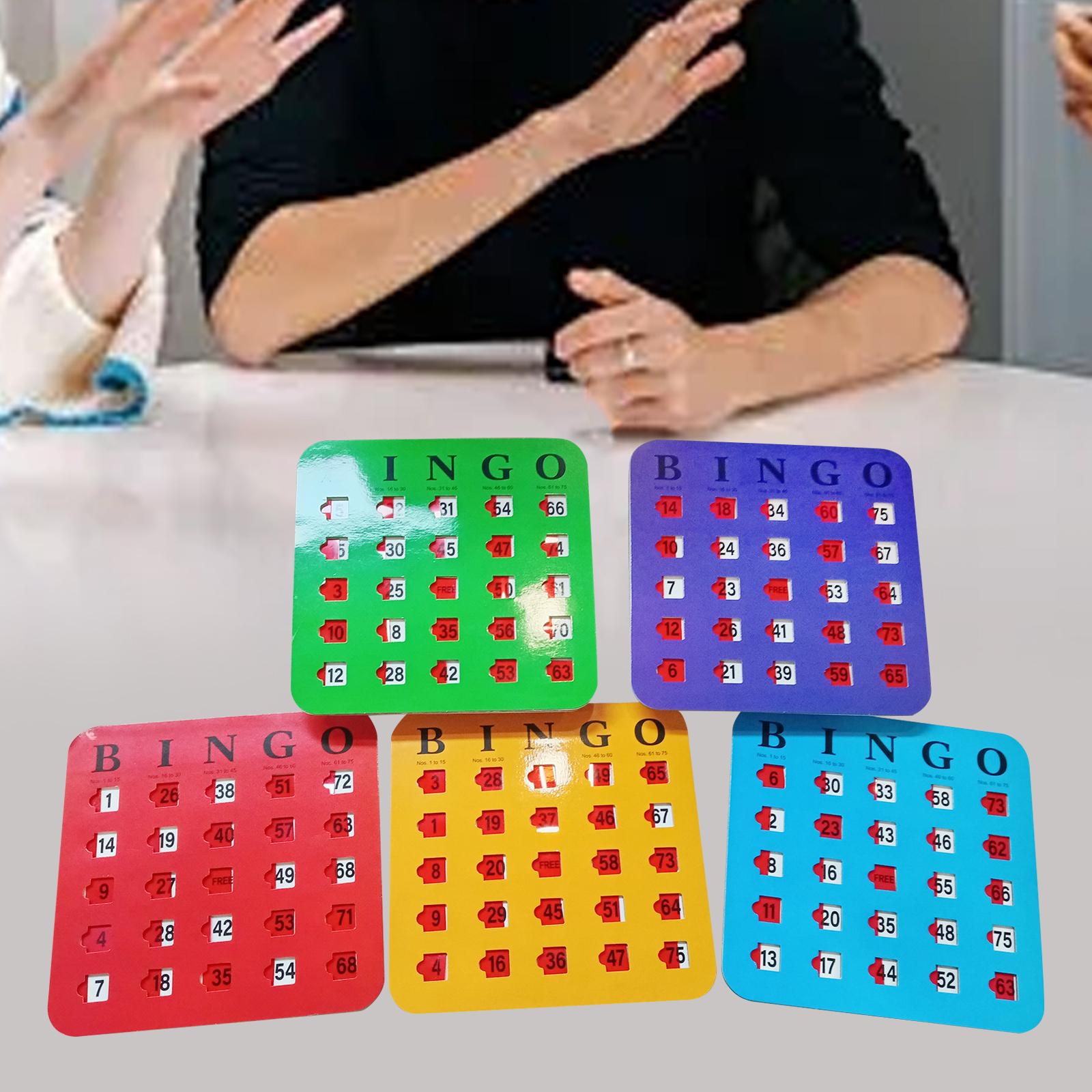 5枚入りビンゴゲームカード、大きなプリントのビンゴカードボー - Party Games For Adults Large Group のレビューと価格
