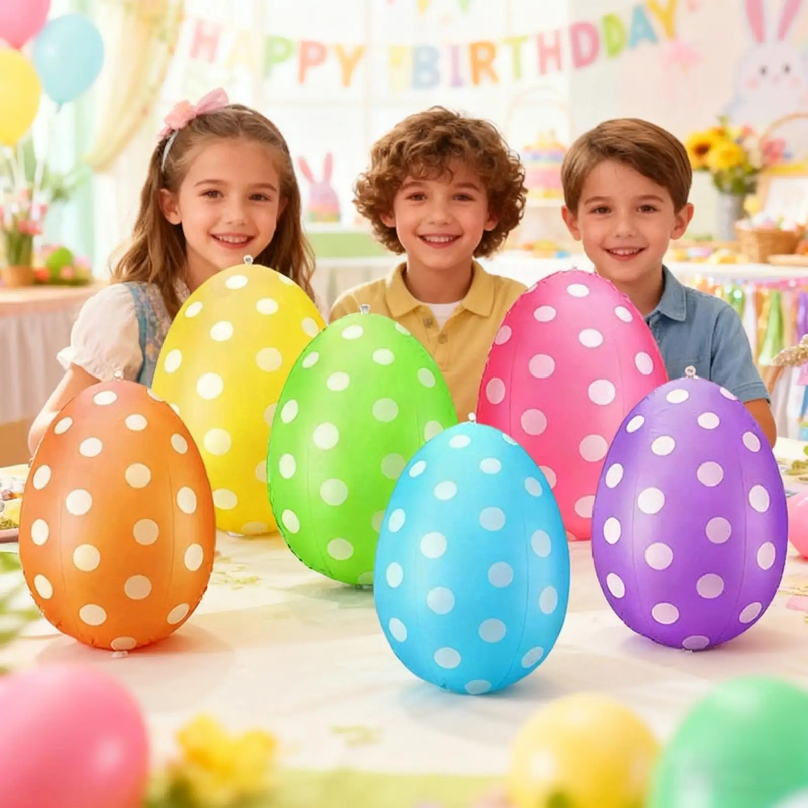 6個入りインフレータブルイースターエッグ/セット イースター - Party Games Egg のレビューと価格