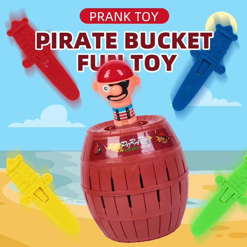 面白いいたずらおもちゃセット 海賊バケツと剣 クロコダイル噛 - Party Games 15 In 1 のレビューと価格