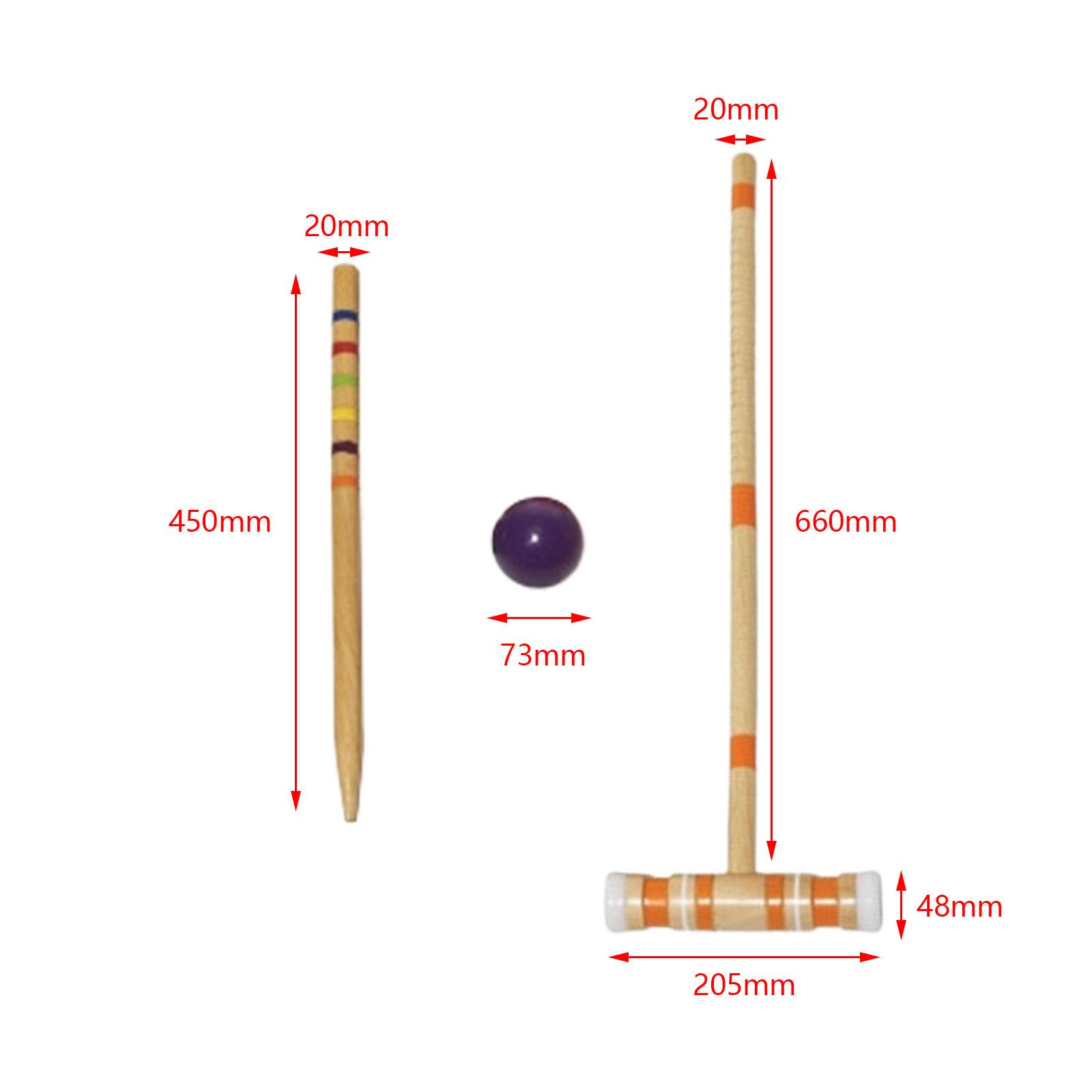 6人用クロケットセット、芝生用クロケットゲームセット、6ドア - Croquet Set Lawn のレビューと価格