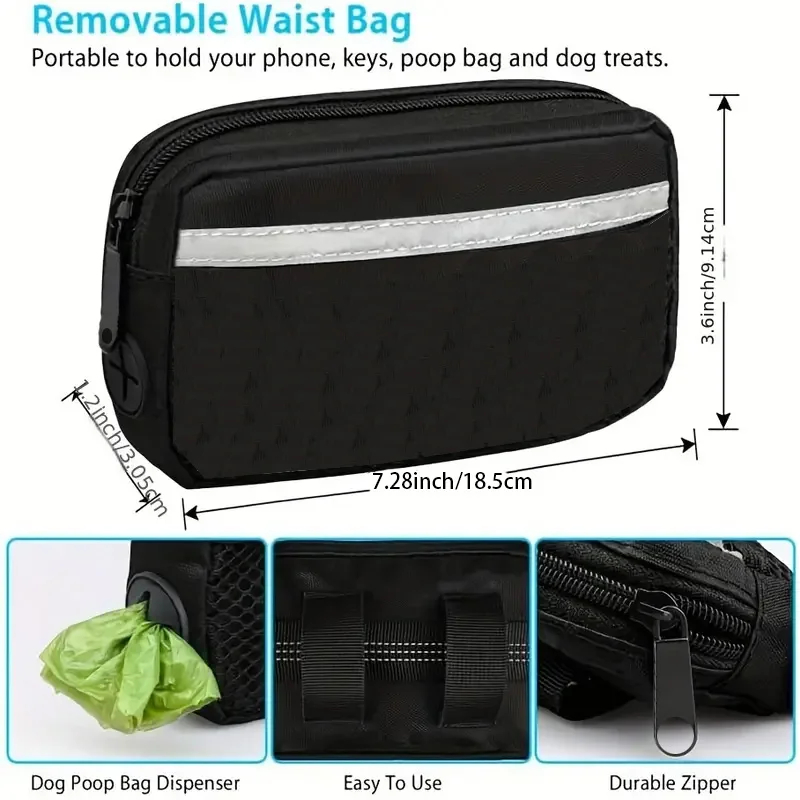 ジッパーポーチ付き無料ドッグリード、中型犬・大型犬用デュアル - Sack Race Bag のレビューと価格