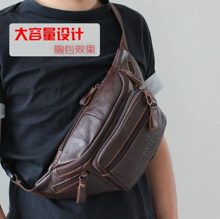 本物の牛革ウエストバッグ男性おかしいパックベルトバッグ電話ポ - Sack Race Bag のレビューと価格