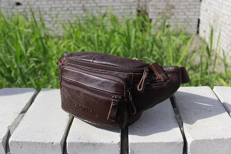 本物の牛革ウエストバッグ男性おかしいパックベルトバッグ電話ポ - Sack Race Bag のレビューと価格