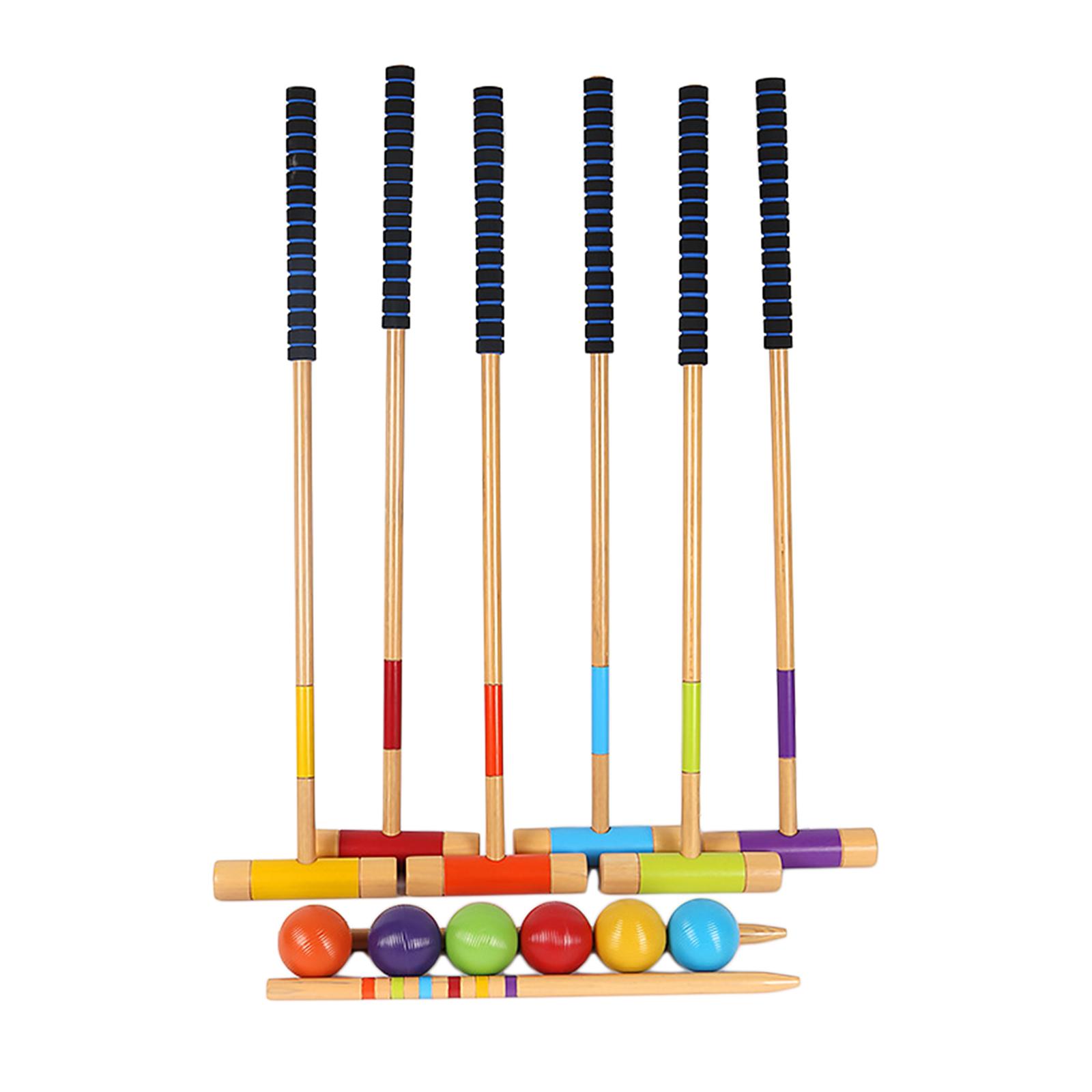 6個入り6人用クロケットセット カラフルなボール 標準サイズ - Croquet Set Lawn のレビューと価格