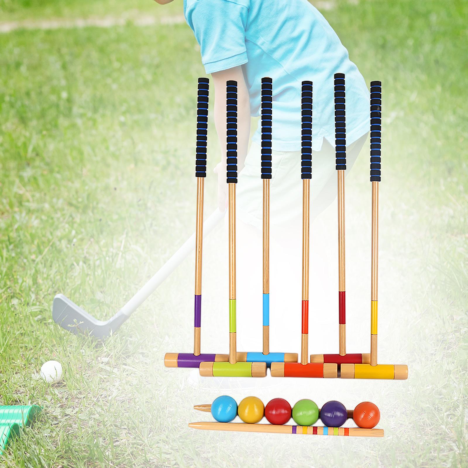6個入り6人用クロケットセット カラフルなボール 標準サイズ - Croquet Set Lawn のレビューと価格