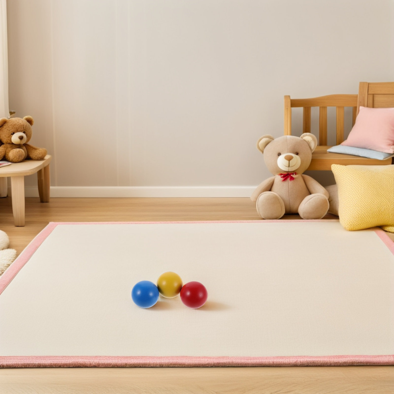 子供用木製クロッケボール3個セット 直径6cm 鮮やかな青・ - Croquet Set Lawn のレビューと価格