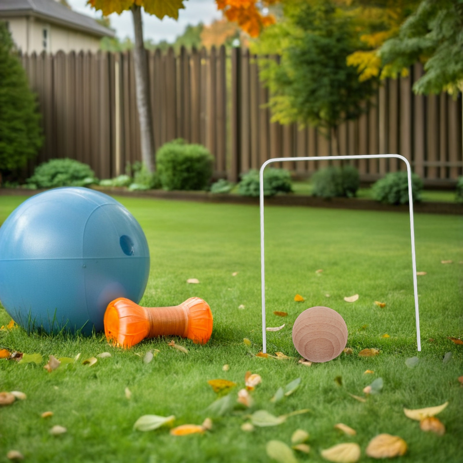 子供用クロッケーゲームセット1セット、屋外芝生スポーツ、木製 - Croquet Set Lawn のレビューと価格