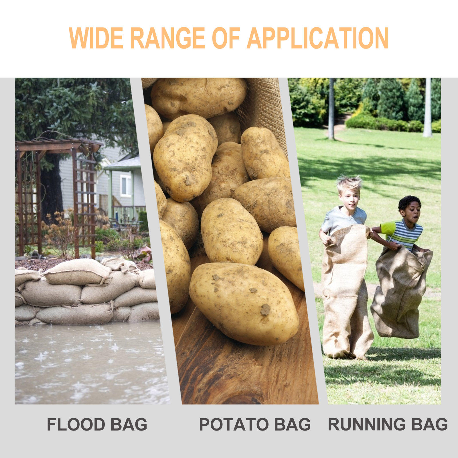 1個 大型黄麻布バッグ 多機能栽培収納 ガーデン野菜用 ポテ - Sack Race Bag のレビューと価格