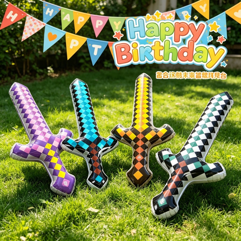 ピクセルスタイルの宝石付き金刀飾り、クリエイティブな家庭用エ - Party Games No Props のレビューと価格