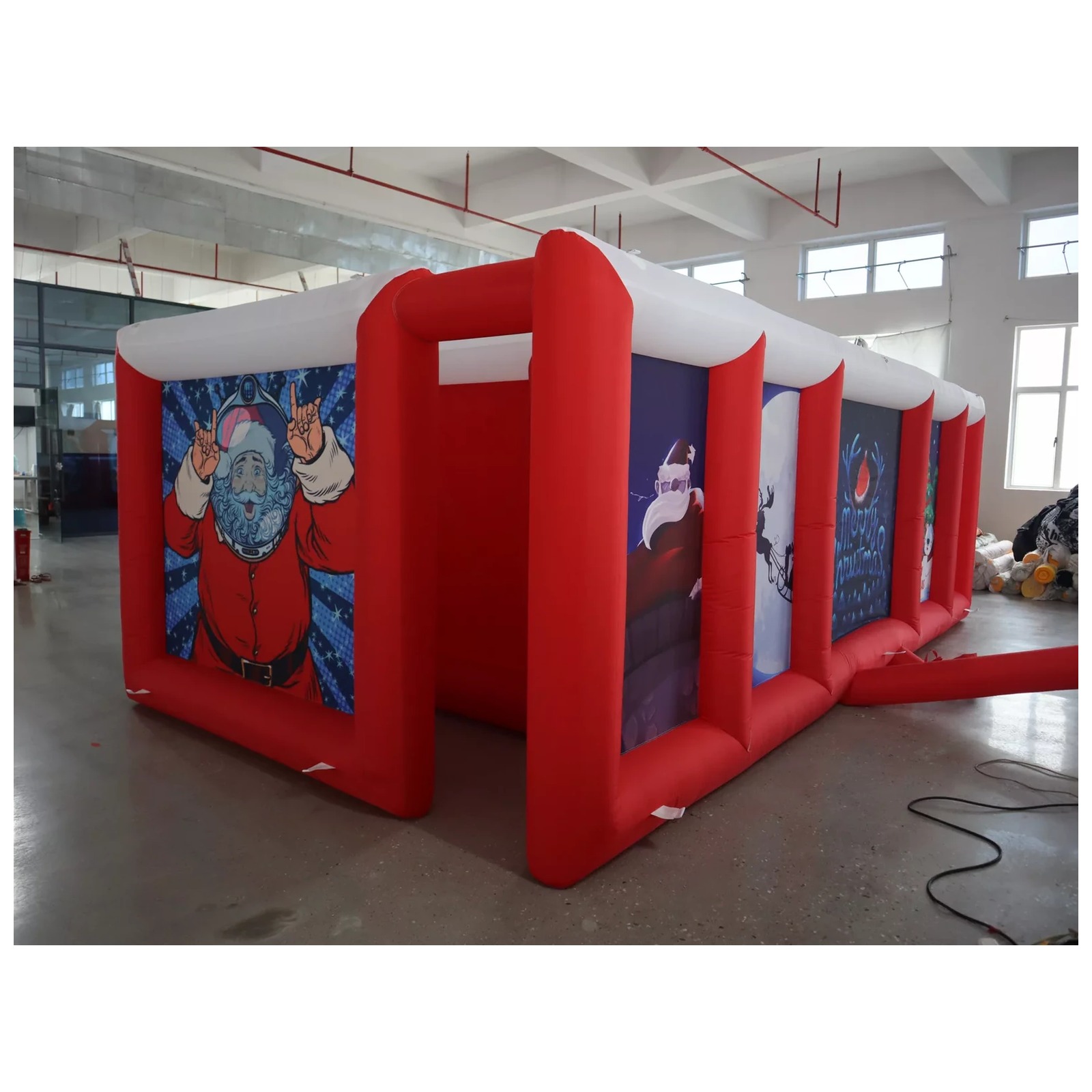 大型赤白平屋根インフレータブル迷路 3×6m 10×20フィ - Party Games Kids のレビューと価格