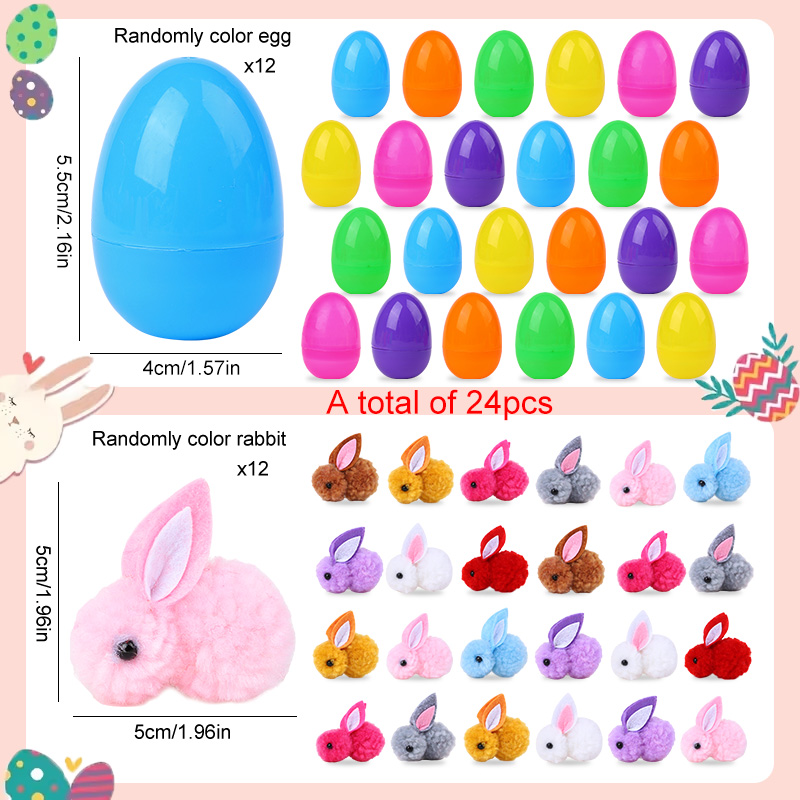 24/48個入り キュートなイースターエッグ ウサギのフィギ - Party Games Egg のレビューと価格