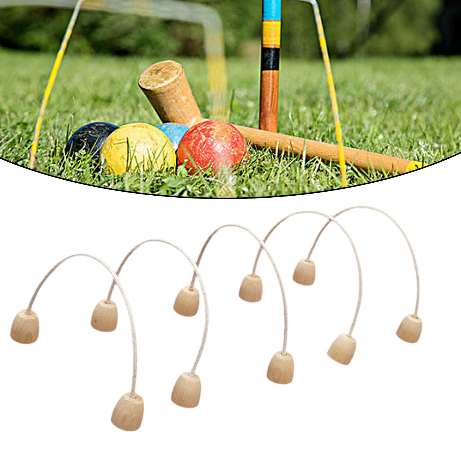 木製クロケットフープ、屋外ゲートボールウィケットセット、家族 - Croquet Set Lawn のレビューと価格