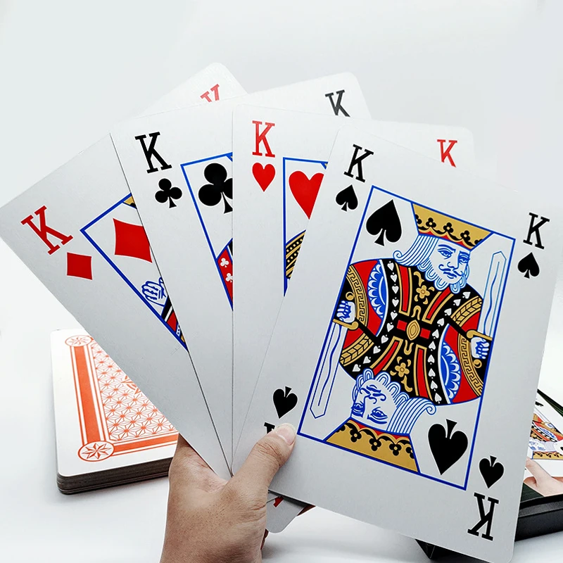 スーパージャンボ特大サイズのトランプ 2倍大きい 54枚 結 - Party Games Adult Birthday のレビューと価格