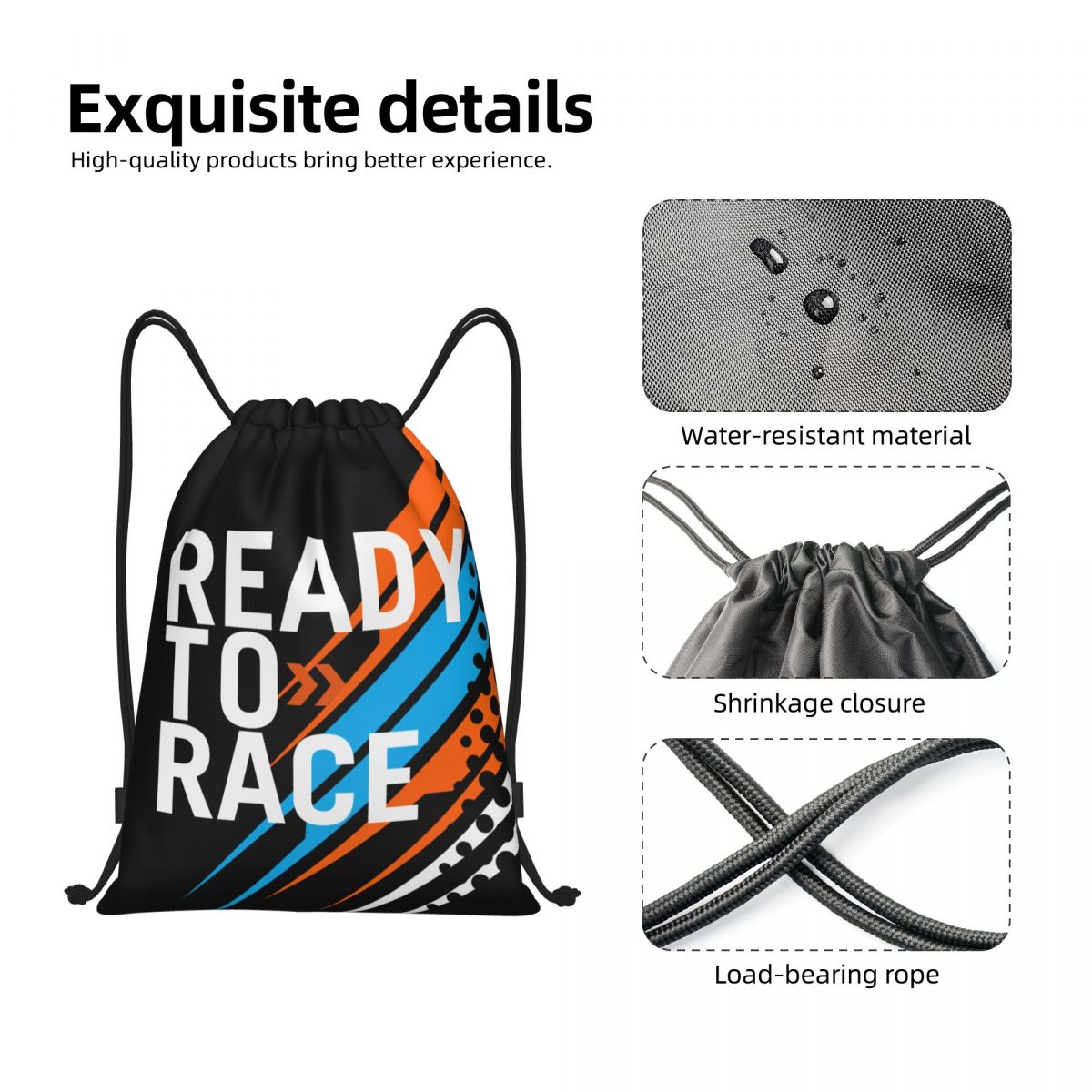 女性用ドローストリングバックパック,軽量トレーニングバッグ, - Sack Race Bag のレビューと価格